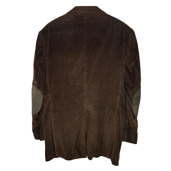 Stafford Men's 44L Corduroy 100% Cotton Blazer Elbow Patches Dinner Jacket Brown - Picture 2 of 9